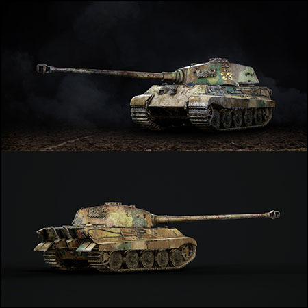 二战中德国重型坦克3D模型16设计网精选
