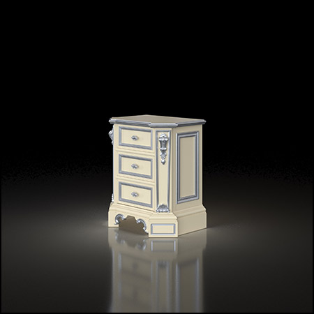 欧式床头柜3D模型16设计网精选
