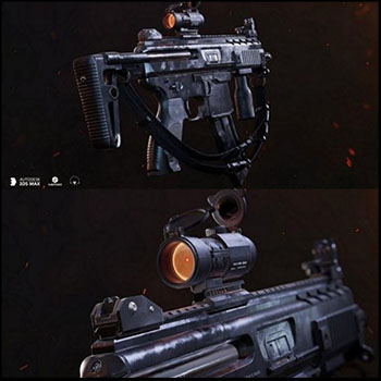 UMP9冲锋枪3D模型素材天下精选