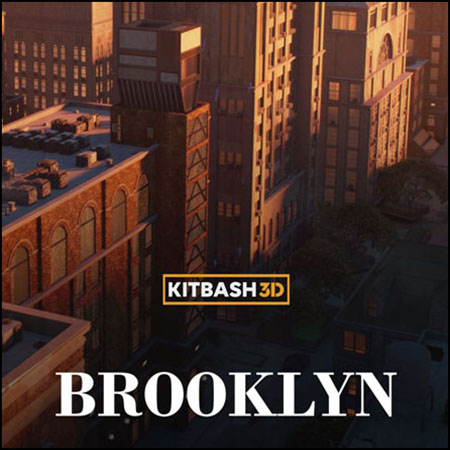 布鲁克林区高楼大厦公寓城市角落3D模型16设计网精选