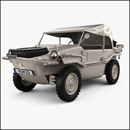水陆两栖汽车3D模型素材天下精选Volkswagen Type 166 Schwimmwagen1942
