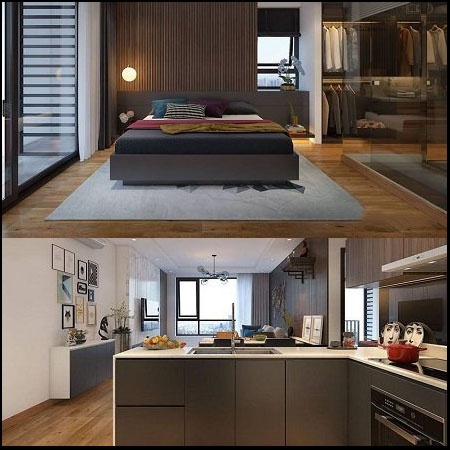 卧室场景和厨房场景3D模型16设计网精选