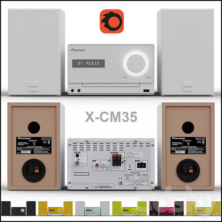 X-CM35迷你音响组合3D模型