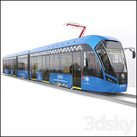 Tram &quot;Vityaz-M&quot;有轨电车3D模型素材天下精选