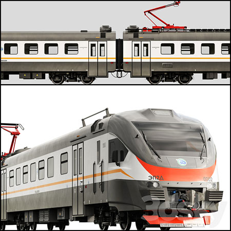 Electric train EP2D电动火车3D模型16设计网精选