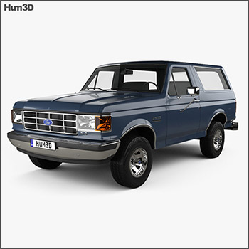 福特Bronco 1989 汽车3D模型16图库网精选