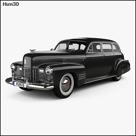 1941凯迪拉克弗利特伍德75系列加长版汽车3D模型16素材网精选