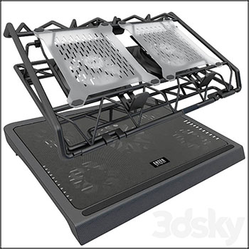 4个笔记本电脑散热器3D模型