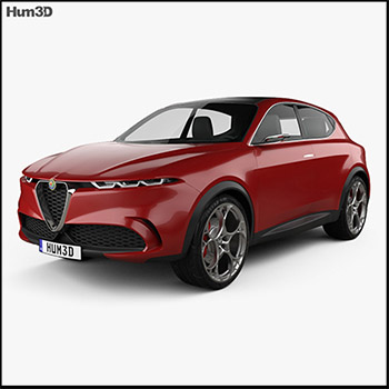 阿尔法·罗密欧Alfa Romeo Tonale 2019 3D模型16设计网精选