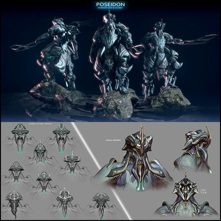 Hydroid Poseidon海神波塞冬游戏角色3D模型16设计网精选