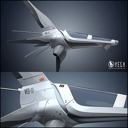 VEGA（星际旅行社）宇宙飞船3D模型素材天下精选