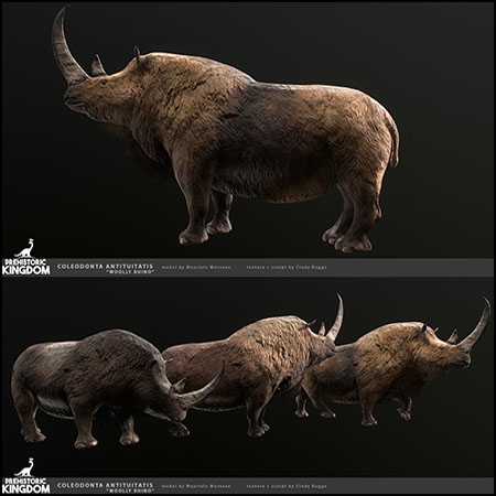 史前王国羊毛犀牛3D模型