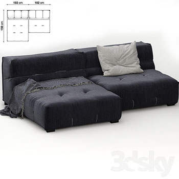 组合双人沙发3D模型16设计网精选