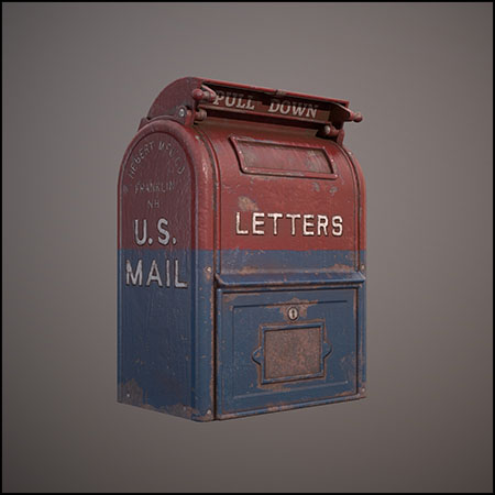 美国家用邮箱3D模型素材天下精选