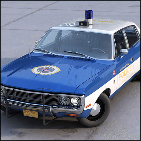 AMC Matador Police 1972美式警车3D/C4D模型