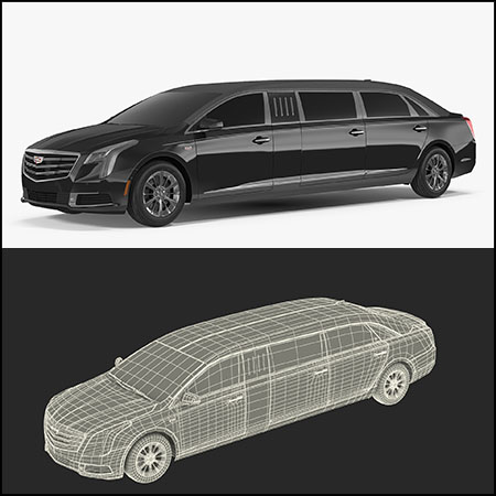 凯迪拉克Cadillac XTS 70” Limousine 3D/C4D模型