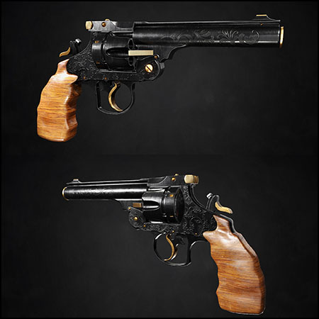 韦伯利MkV左轮手枪3D模型16图库网精选