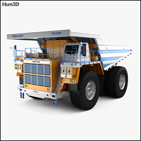 BelAZ 75180 矿用自卸车2014 3D模型
