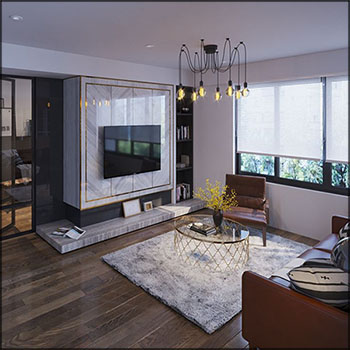 客厅室内场景3D模型16设计网精选BY Vinh Van