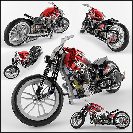 摩托车玩具3D模型