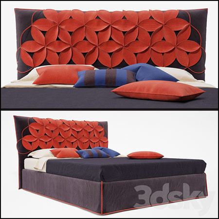 Bolzan漂亮的大床3D模型16设计网精选
