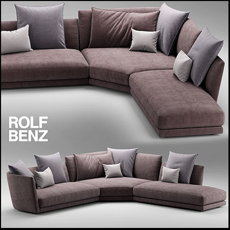 Rolf benz转角沙发和靠背3DMAX模型