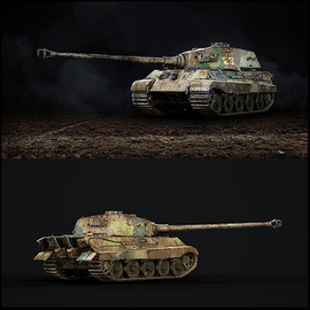 Panzerkampfwagen VI Ausf. B 坦克3D模型16设计网精选