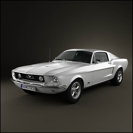 福特野马Ford Mustang GT 1967轿车3D模型16设计网精选