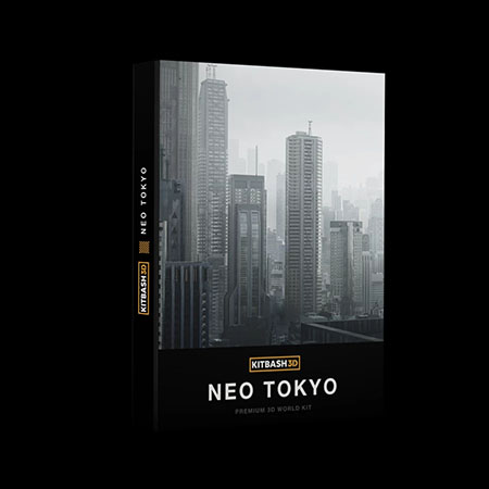 2020年日本东京科幻概念城市楼房3D场景模型