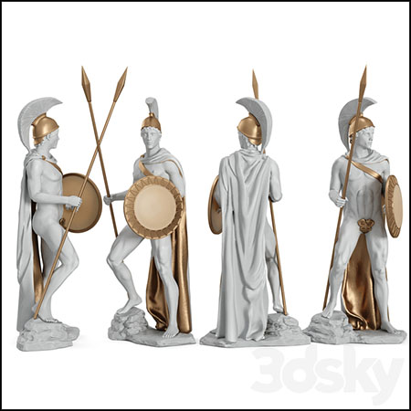 希腊战神雕塑3D模型16设计网精选