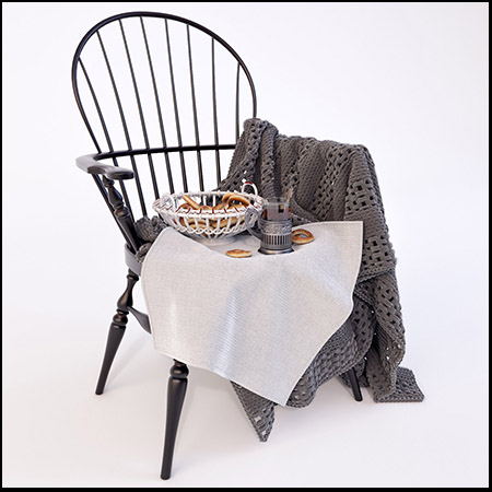 椅子和甜甜圈组合3D模型16设计网精