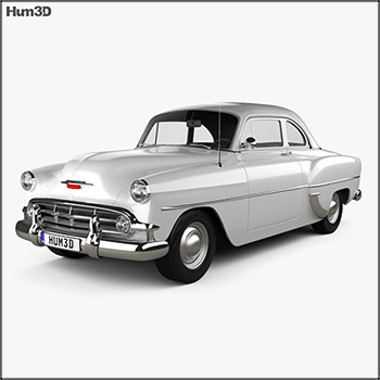 雪佛兰Chevrolet 210 Club Coupe 1953 汽车3D模型16设计网精选