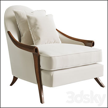 欧式扶手椅沙发椅3D模型
