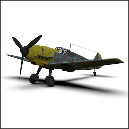 二战德国Bf109战斗机3D/C4D模型