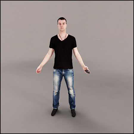 站立的男人3D模型16设计网精选