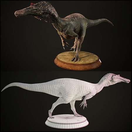 恐龙重爪龙3D模型16素材网精选