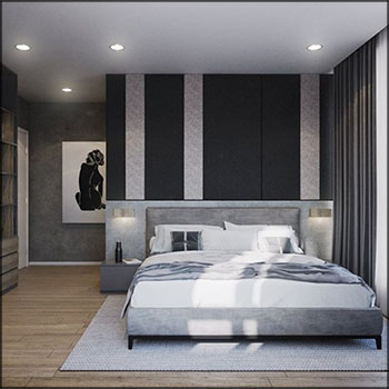 卧室室内场景3D模型16设计网精选