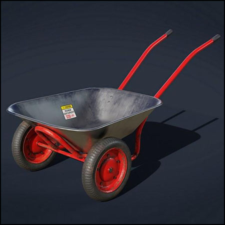 工地独轮车3D模型16设计网精选