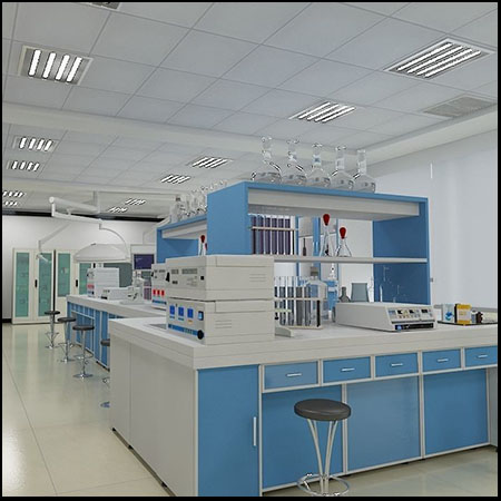 医院门诊化学实验室3D模型