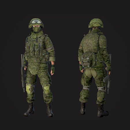 拉特尼克士兵人物3D模型