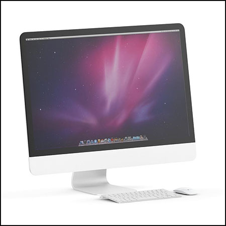 电脑一体机和键盘鼠标3D模型16图库网精选