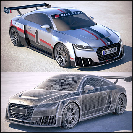 奥迪Audi TT RS Clubsport Turbo 2017汽车3D模型