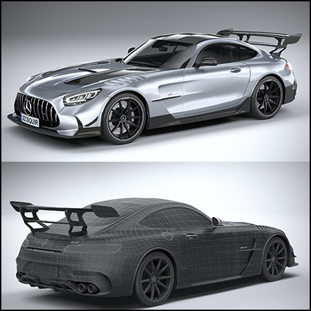 梅赛德斯奔驰 AMG GT 黑色系列 2021汽车3D模型16图库网精选