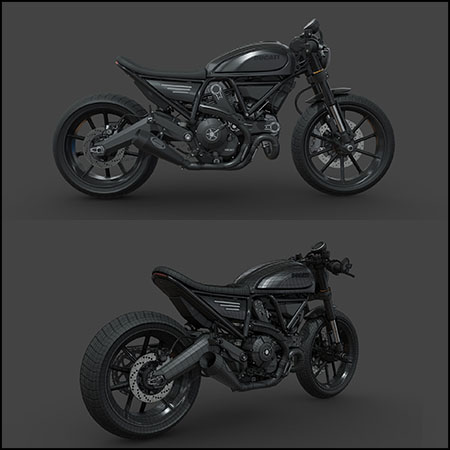 Ducati Scrambler (ZeusCustom)杜卡迪摩托车3D模型素材天下精选