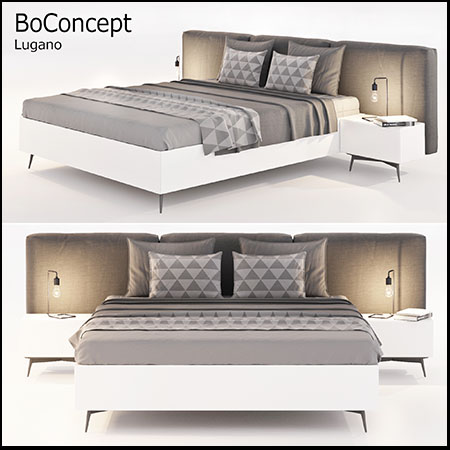Boconcept双人床3D模型16设计网精选