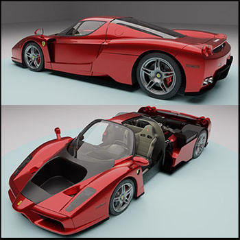 法拉利跑车3D模型素材天下精选