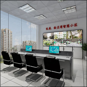 现代监控室室内场景3D模型16设计网精选