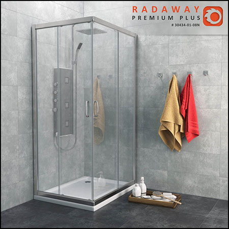 淋浴房和洗浴用品3D模型16设计网精选