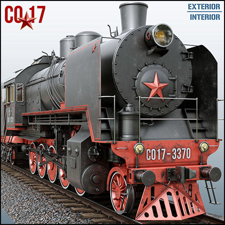 SO-17苏联蒸汽机车火车3D模型素材