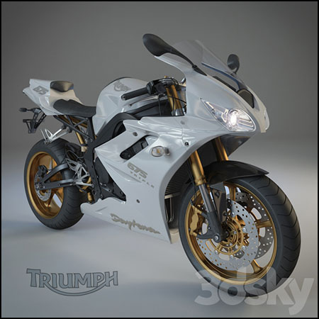 凯旋代托纳 675 SE 摩托车3D模型16设计网精选